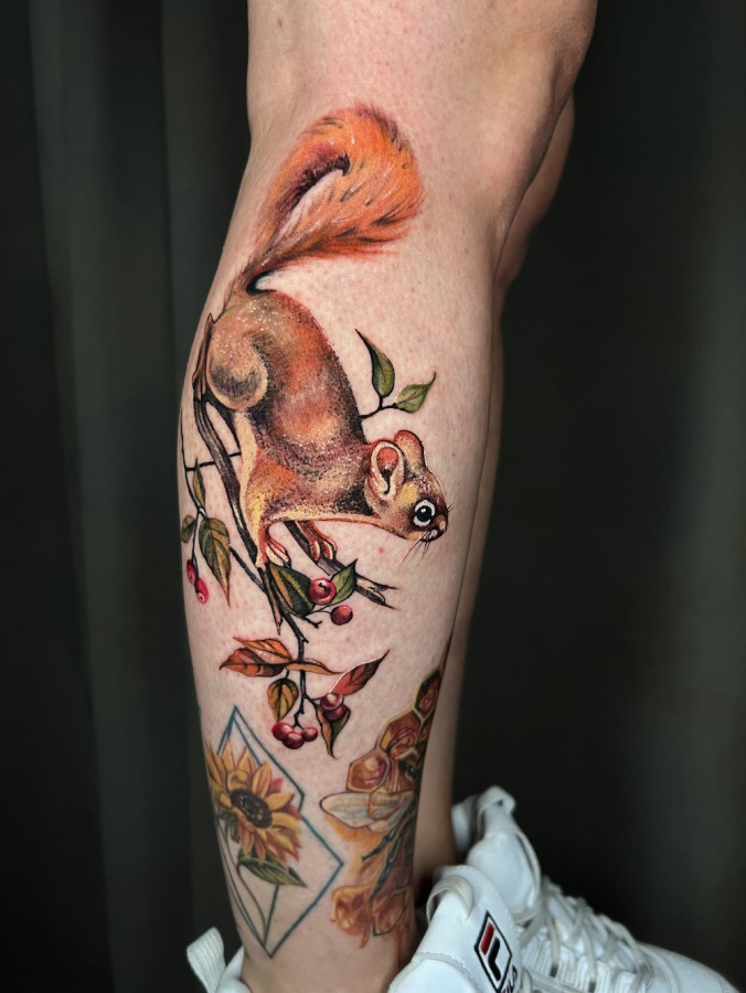 Best Squirrel Tattoo Design